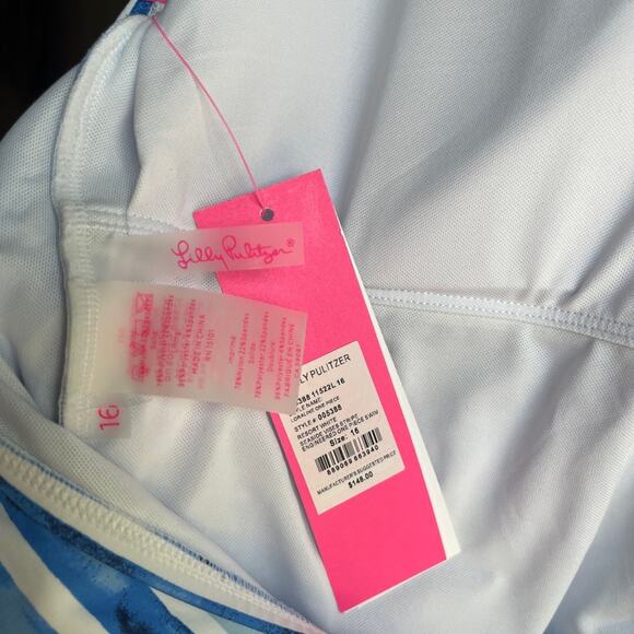 Lilly Pulitzer Loraline one piece swimsuit Seaside Vibe 16 NWT Bathing Suit Swim - Picture 8 of 13